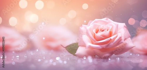 Craft an image featuring the ethereal beauty of rose bokeh against a clean  isolated background  creating a captivating and dreamlike atmosphere.