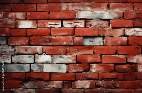 Wallpaper Mural A red brick wall background with a white image. AI generative Torontodigital.ca