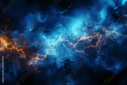 Abstract background with lightnings. AI generative