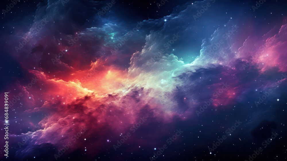 Colorful Nebula in the night sky wallpaper