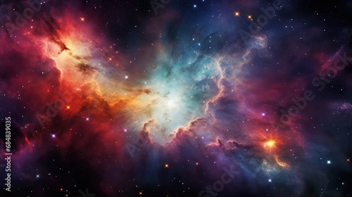 Colorful Nebula in the night sky wallpaper © Matthew
