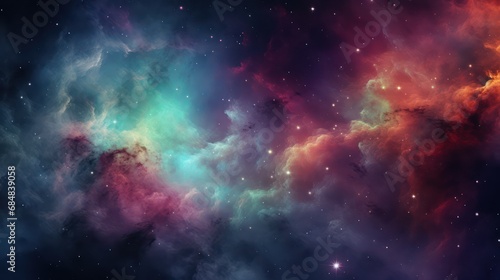 Colorful astronomical Nebula background © Matthew