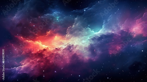 Colorful Nebula in the night sky wallpaper