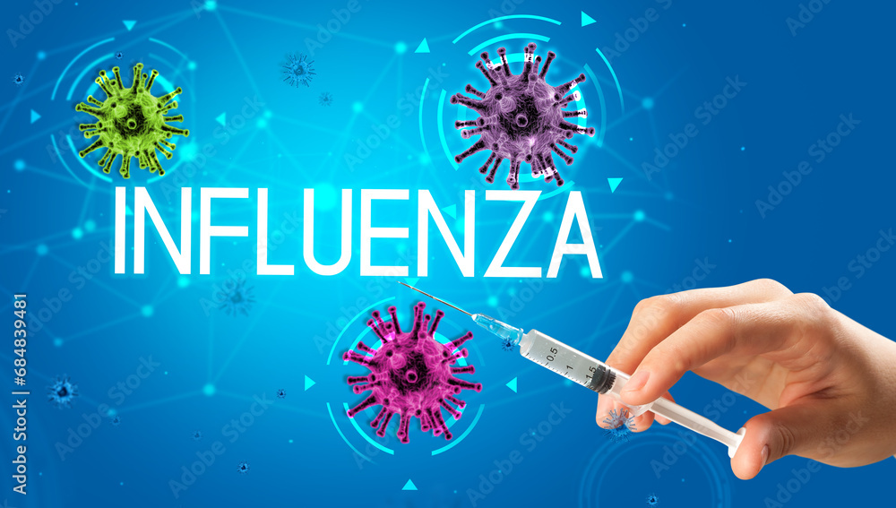 Syringe, medical injection in hand, coronavirus vaccine concept Syringe, medical injection in hand, coronavirus vaccine concept