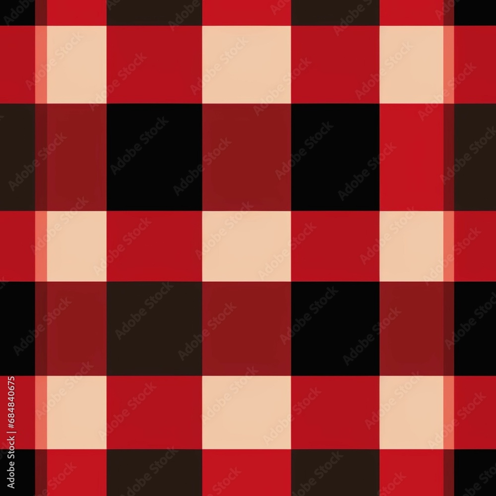 Red checkered pattern. Simple plaid background created with Generative Ai technology Red checkered pattern. Simple plaid background created with Generative Ai technology