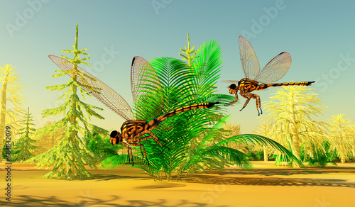 Carboniferous Meganeura Insects - Meganeura Insects were very large predators during the Carboniferous Period of France and England.