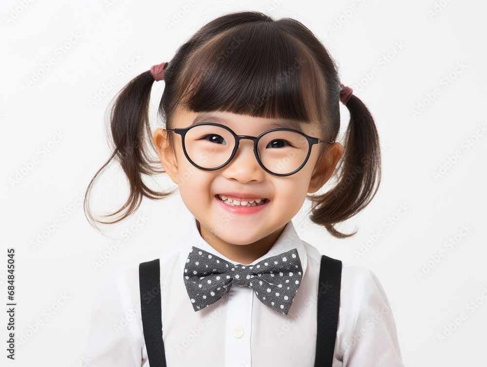 Asian cute girl giving thumb up hand sign isolated on white Asian cute girl giving thumb up hand sign isolated on white