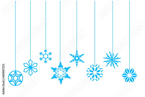 Snowflake Christmas. Snowflake set. Christmas card with snowflake border. Vector eps 10