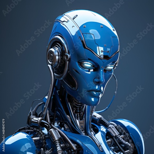 cybernetic indigo robot © Christian