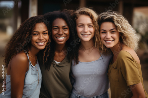 friendship of different nations, together diverse cultures, traditions, values, shared humanity, cooperation, respect , multiethnic friends young beautiful, team group smiling friends.
