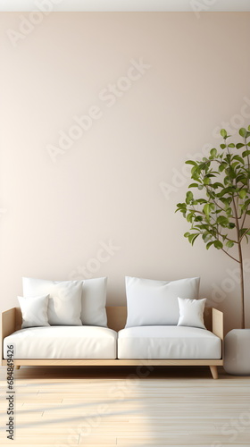 Minimalist interior Lounge with White color theme © ABDULRAHMAN