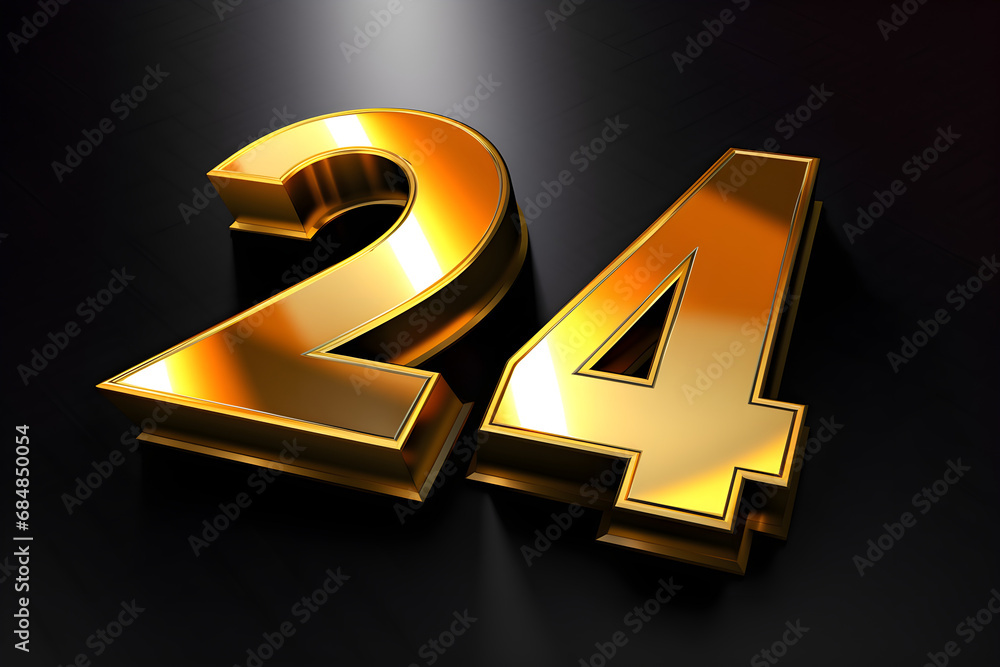 Elegant 2024 numbers sign, celebrating of New year poster Elegant 2024 numbers sign, celebrating of New year poster