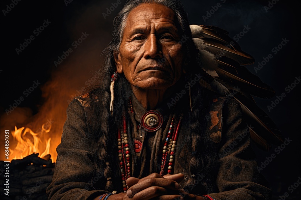 Native american, American Indians, First Americans or Indigenous Americans, Indigenous peoples of the United States. culture authenticity, ethnic attire, tradition.