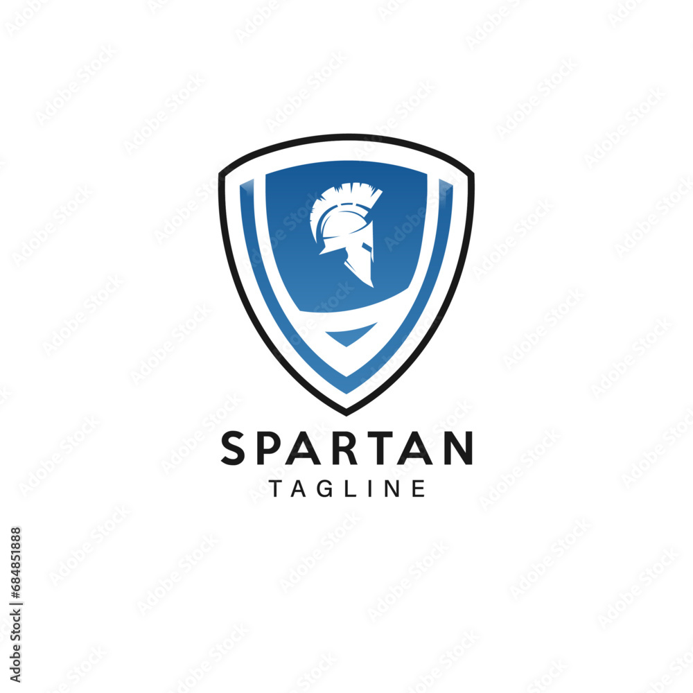 Spartan Shield Warrior Logo Symbol Design Template Flat Style Vector Spartan Shield Warrior Logo Symbol Design Template Flat Style Vector