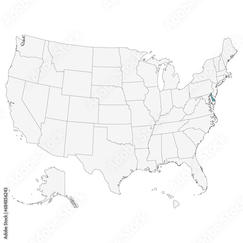 Delaware map. Map of Delaware map, USA map flag