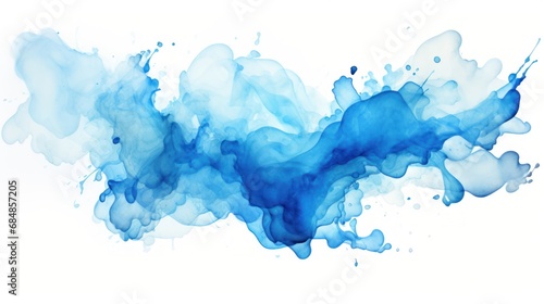 Blue Watercolor Splash Background AI Generated