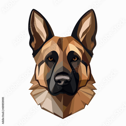 German Shepherd in cartoon, doodle style. Isolated 2d vector illustration in logo, icon style, Eps 10. AI Generative © Alexey