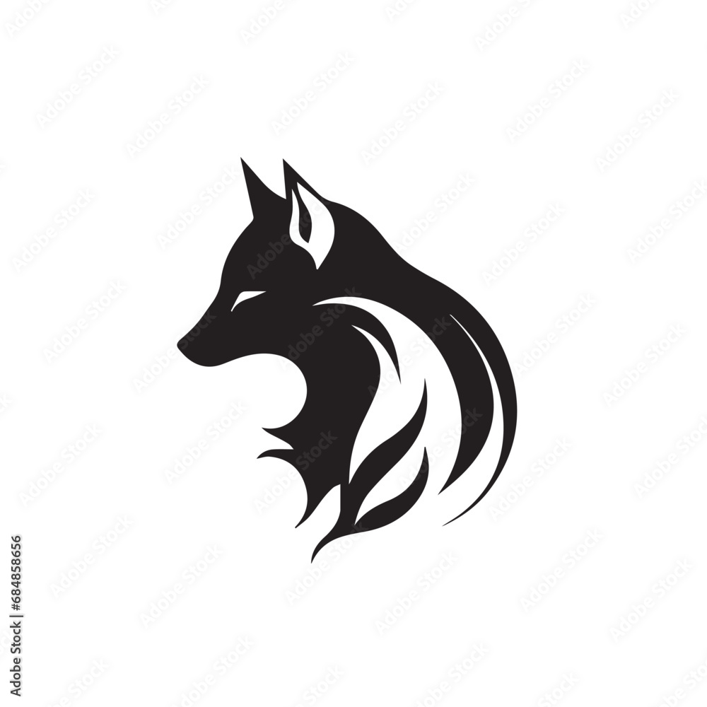 Fox in cartoon, doodle style. Isolated 2d vector illustration in logo, icon style, Eps 10, black and white. AI Generative Fox in cartoon, doodle style. Isolated 2d vector illustration in logo, icon style, Eps 10, black and white. AI Generative