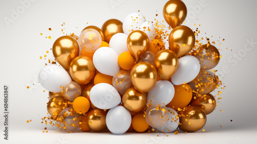 golden and silver balloons