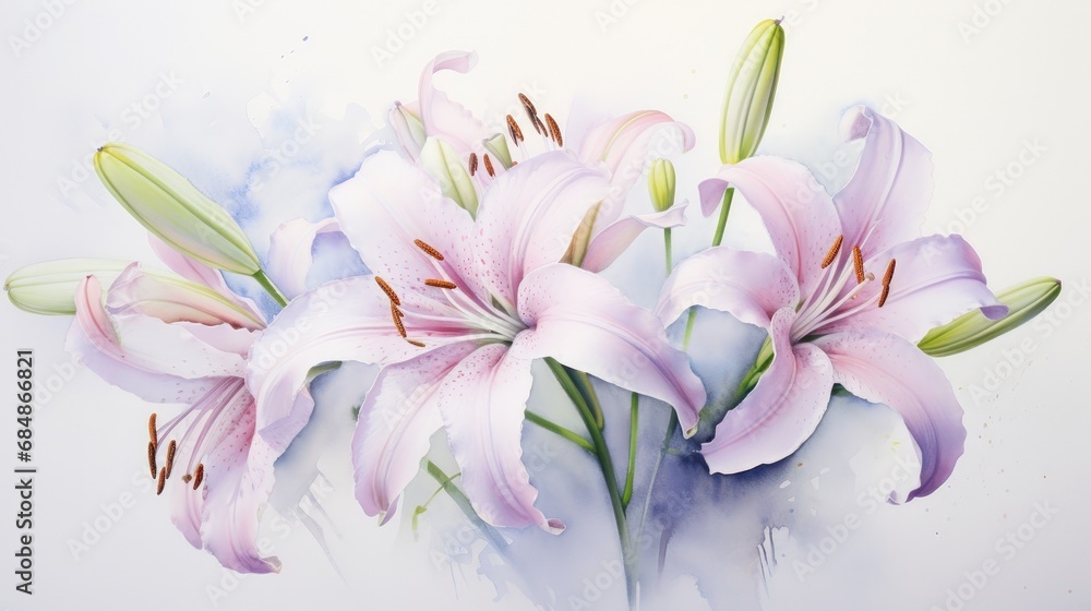 Soft Delicate Watercolor of the Gentle Soothing Life AI Generated