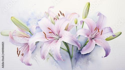 Soft Delicate Watercolor of the Gentle Soothing Life AI Generated