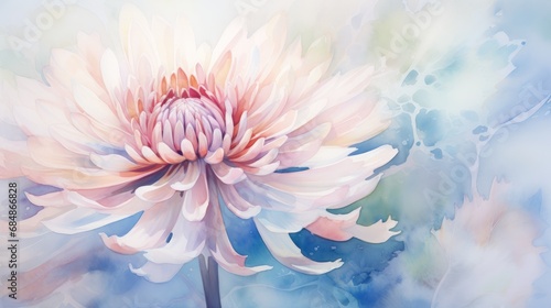 Soft Artistic Watercolor of Tranquil Soothing AI Generated