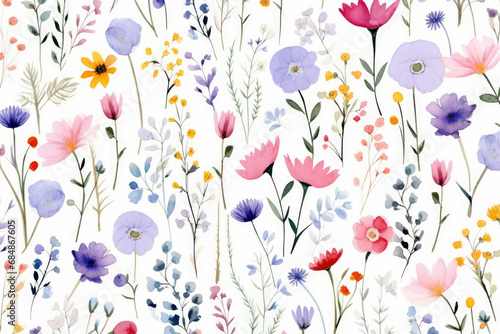 Spring floral pattern summer flower blossom seamless