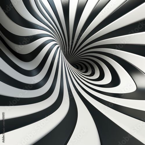 Optical Illusions - Black and White 3D Abstract