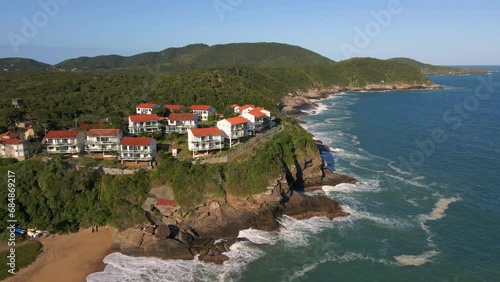 Caravelas beach in Buzios, Brazil. Aerial view photo