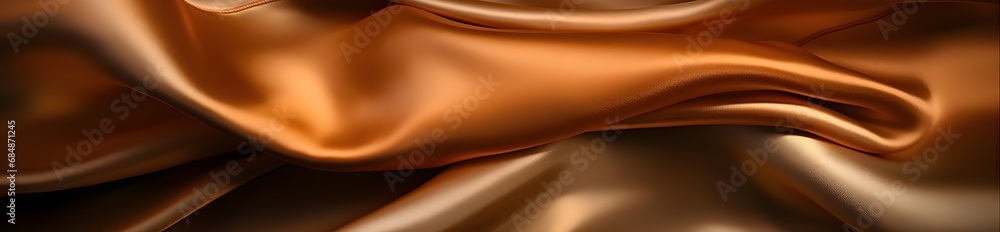 Hypnotic beauty of a wide and panoramic banner transcending the ordinary, featuring a captivating color gradient gracefully transitioning from light brown to orange silk satin Hypnotic beauty of a wide and panoramic banner transcending the ordinary, featuring a captivating color gradient gracefully transitioning from light brown to orange silk satin