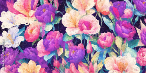 Fototapeta Naklejka Na Ścianę i Meble -  Beautiful abstract floral peony flower illustration