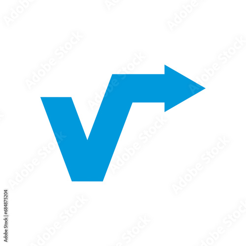 letter v combined with arrow logo vector icon illustration Free Download letter v combined with arrow logo vector icon illustration - GFXLoad