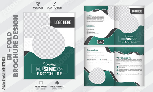 corporate bi fold brochure design.