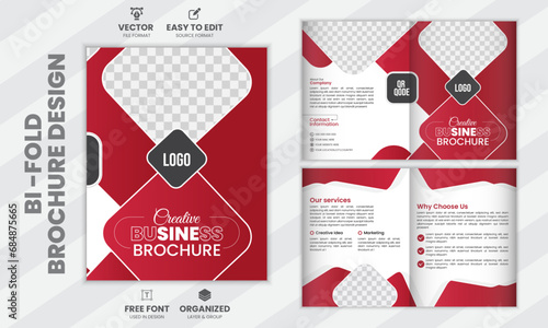 corporate bi fold brochure design.