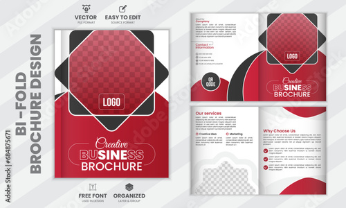 corporate bi fold brochure design.