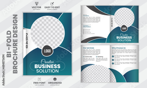 corporate bi fold brochure design.