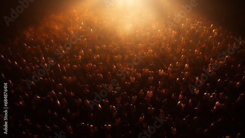 crowd of people top view, abstract, background texture full screen silhouettes of a group of people population