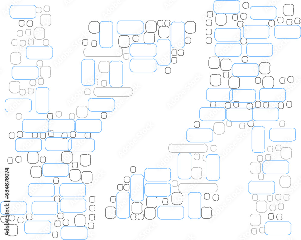 Vector sketch illustration of deconstructed abstract brick background pattern Vector sketch illustration of deconstructed abstract brick background pattern