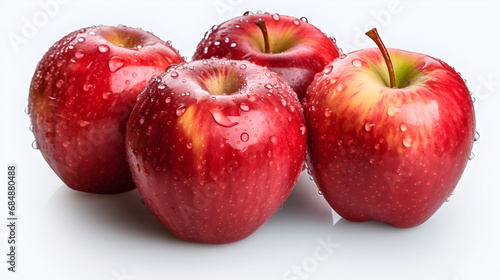 red variety apples, ripe apple, Red apple patterns, isolated white background