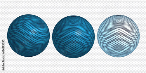 Abstract hexagonal technology background with glow effect