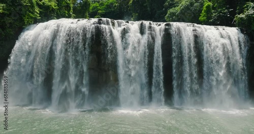 White water curtain stream of Tinuy-an Falls. Bislig, Surigao del Sur. Philippines. photo