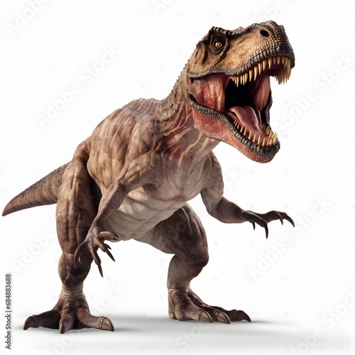 dinosaur predator, Tyrannosaurus Rex, white background