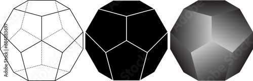 Regular dodecahedron shape set photo