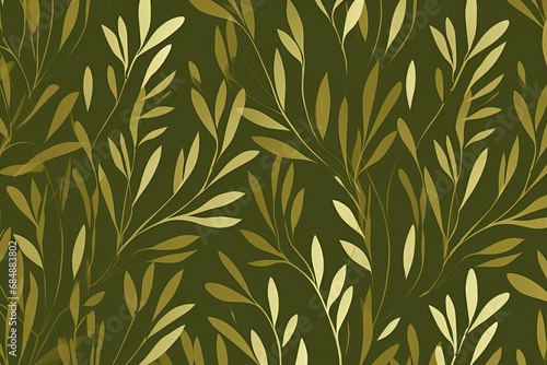 Chic Olive Fashion  A Delicate  Simple Decorative Pattern