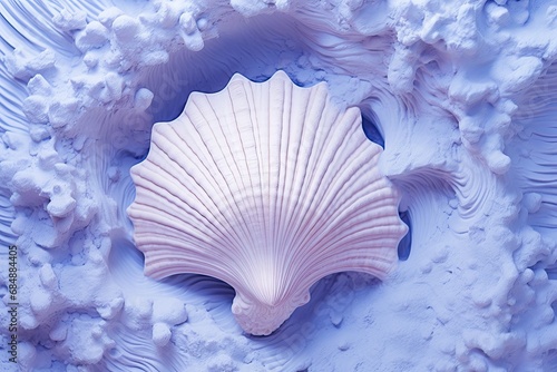 Periwinkle Blue Seashell: Delicate Texture and Tranquil Hue