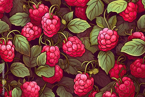 Ravishing Raspberry Red: A Juicy Berry Pattern Delight