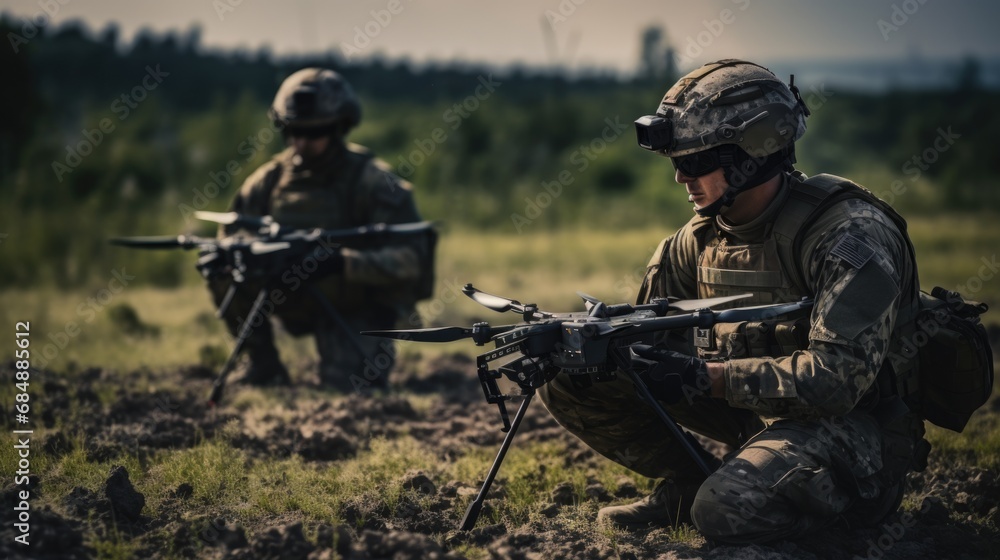 drone operator soldier on a war or counterterroristic operation drone operator soldier on a war or counterterroristic operation
