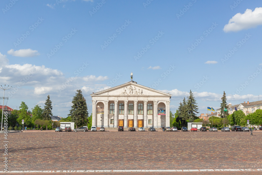 Taras Shevchenko Chernihiv Regional Academic Music and Drama Theatre in Red Square in chernihiv