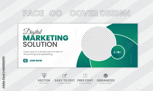 simple and minimal corporate facebook cover design.