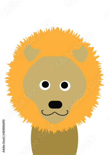 オスライオンのイラスト